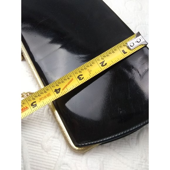 Vintage Theodor California extra wide elegant small handbag gold chain - Picture 10 of 12